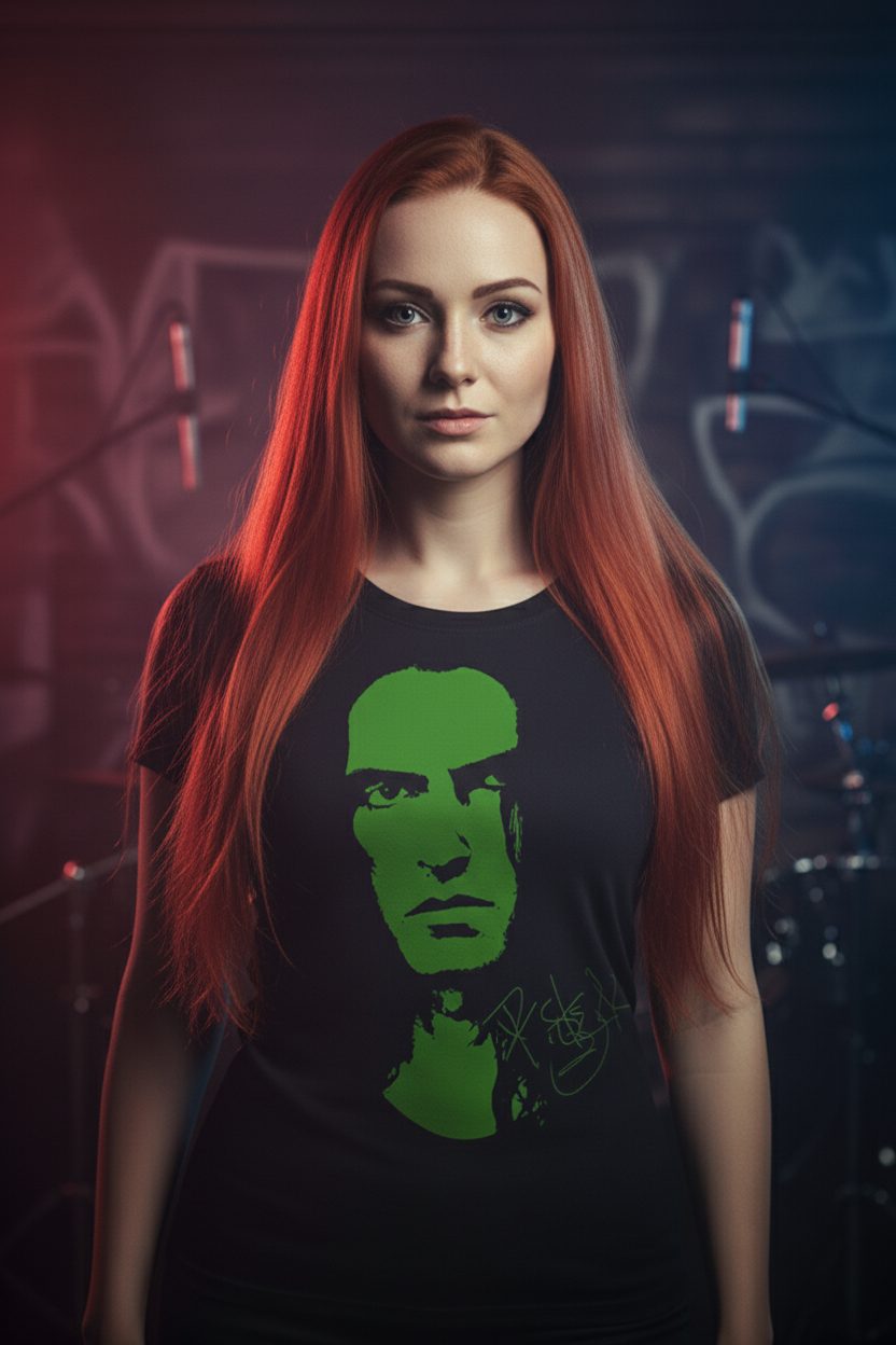 Girlie-Shirt Peter Steele | green print